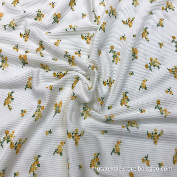 Rajutan iga iga microfiber poliester berkualitas tinggi
